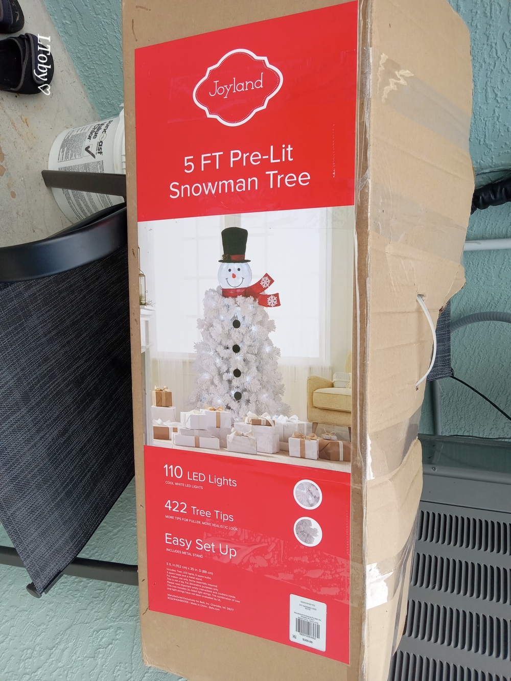 Joyland 5 FT Pre-Lit Snowman Tree - White